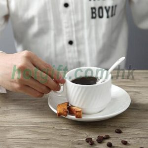 螺紋咖啡杯碟