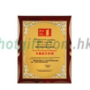 雙色立體花木獎牌之四角海草