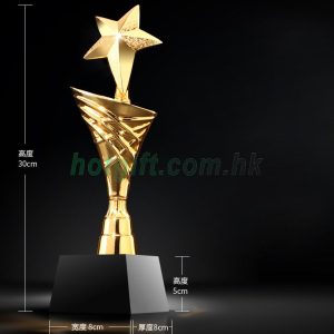 五角星水晶獎杯
