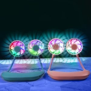 USB帶燈掛脖風扇