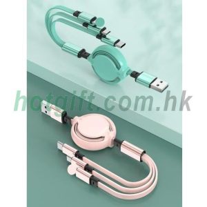 三合一伸縮充電線